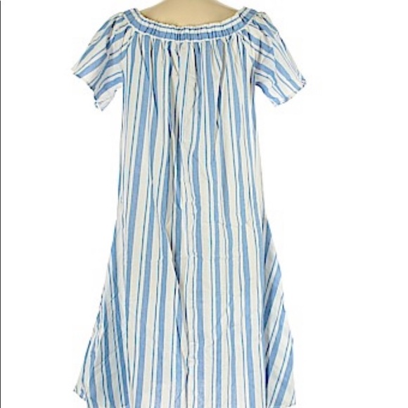 MIRACLE BERRY Blue & White Striped Dress - Picture 6 of 7